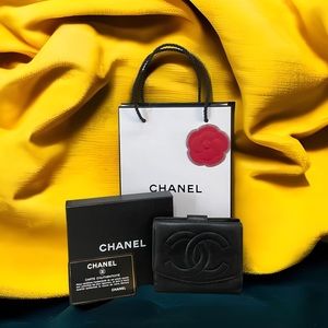 Chanel Lambskin Leather Cocomark Compact Wallet